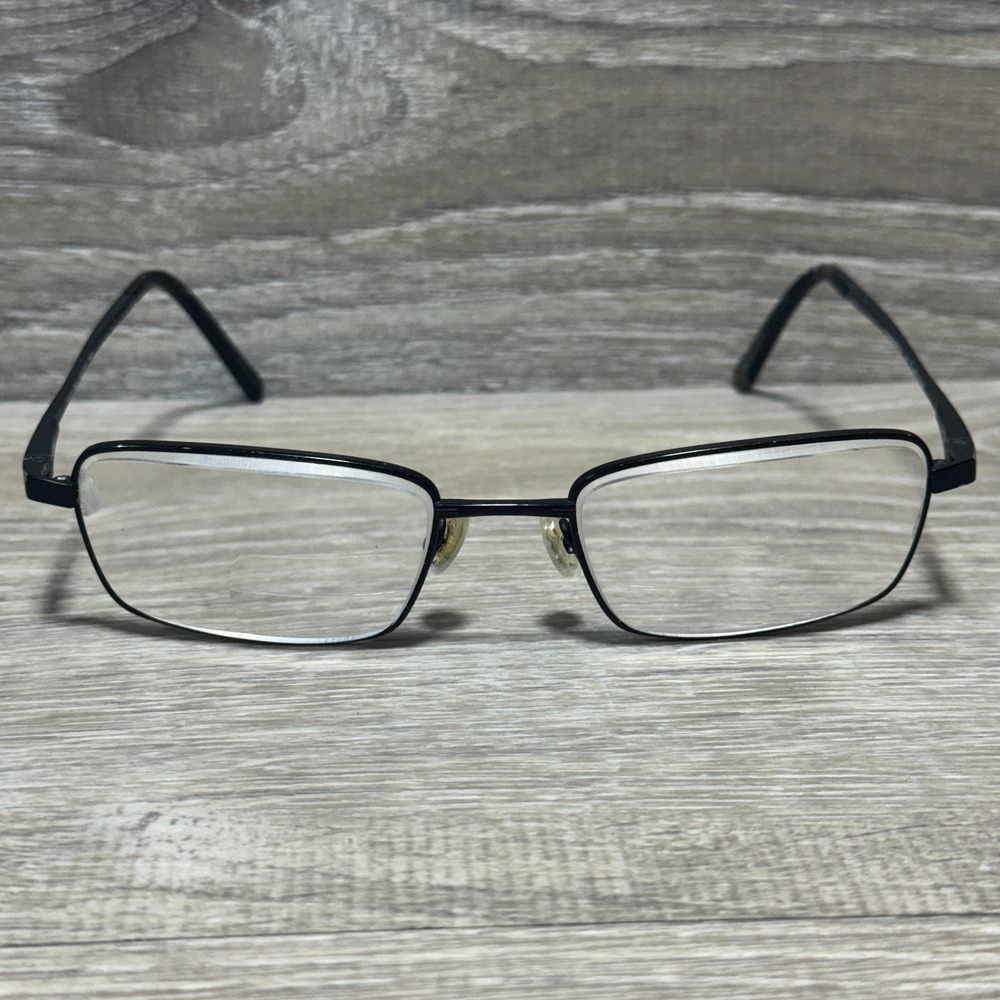 Van Heusen H127 BLK Rectangular Eyeglass Frames 55-20-145 Black Full Rim Unisex